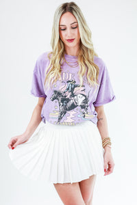 Ride 'Em Cowboys Tee In Lavender