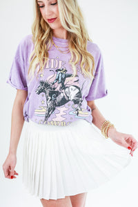 Ride 'Em Cowboys Tee In Lavender