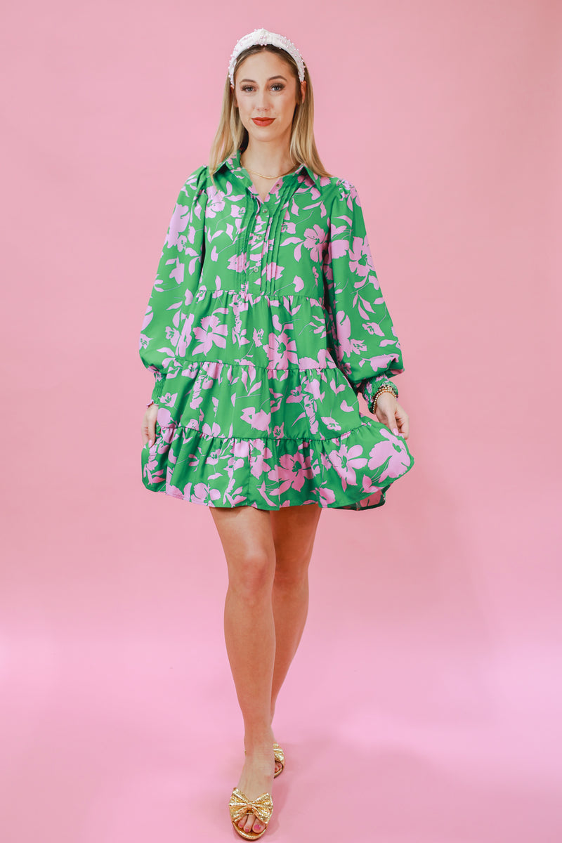 Springing For You Shift Dress In Green