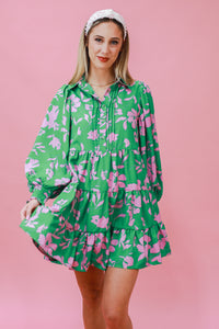 Springing For You Shift Dress In Green