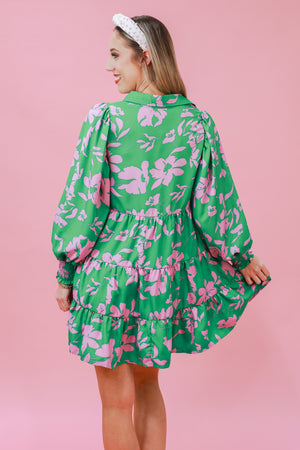 Springing For You Shift Dress In Green