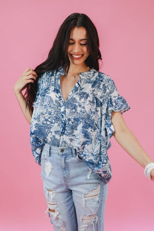 Queen Of Floral Shift Top In Ivory