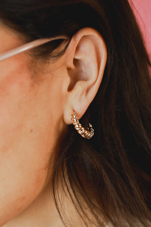 Daily Routine Hoop Earrings In Gold