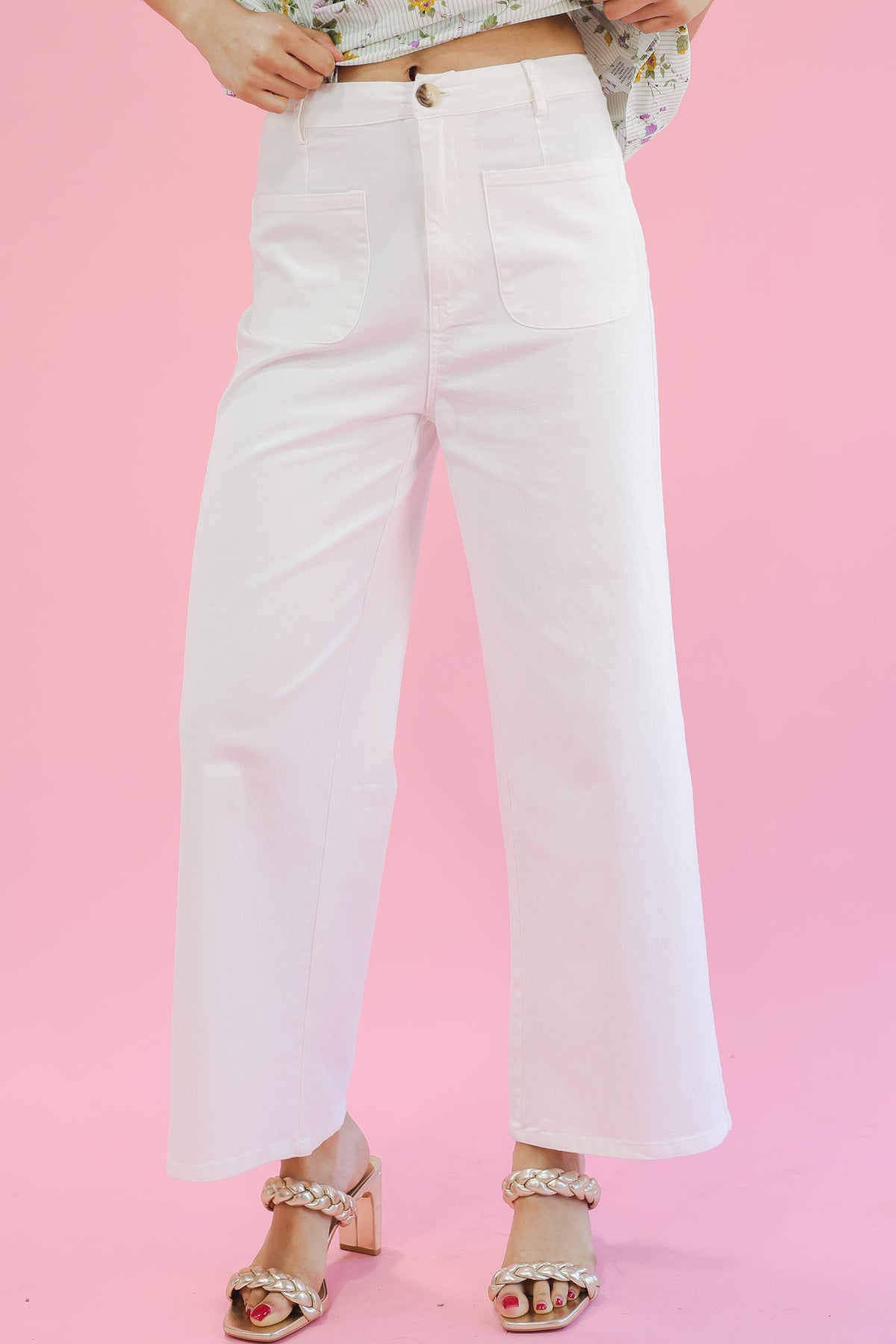 The Candy Denim Pants - White