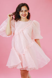 Weekend Party Dress In Soft Pink by Mable