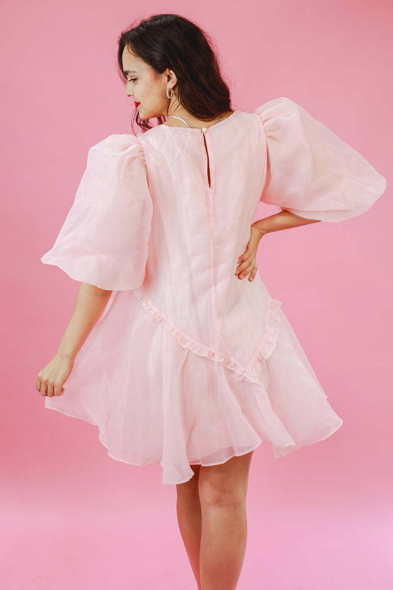 Weekend Party Dress In Soft Pink by Mable