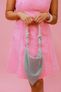 Dreamy Rhinestone Bag In Silver