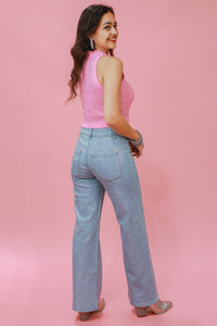 The Charlotte Rhinestone Denim Jeans