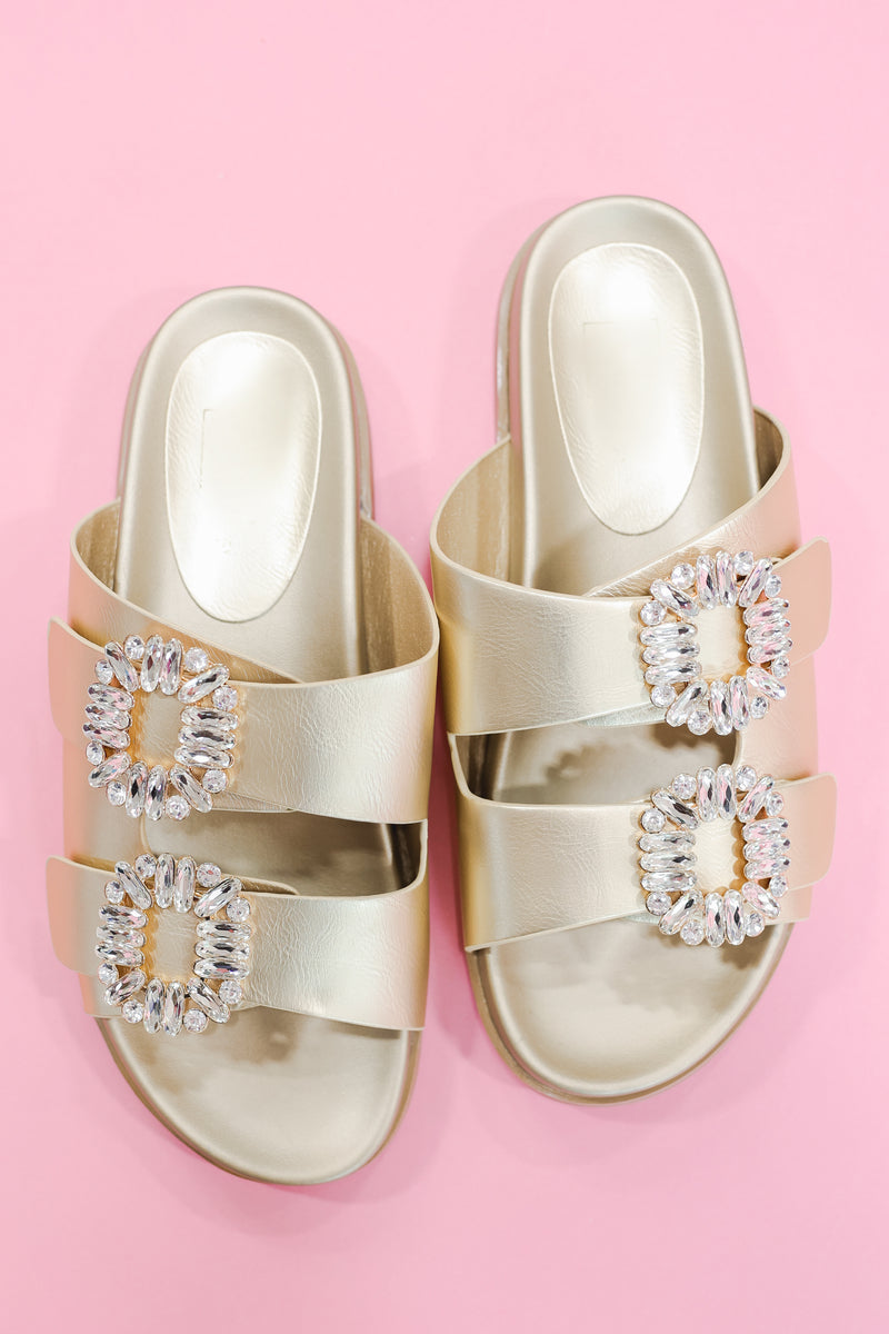 The Bridget Sandals In Gold