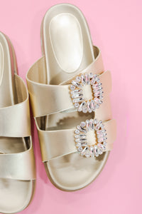 The Bridget Sandals In Gold