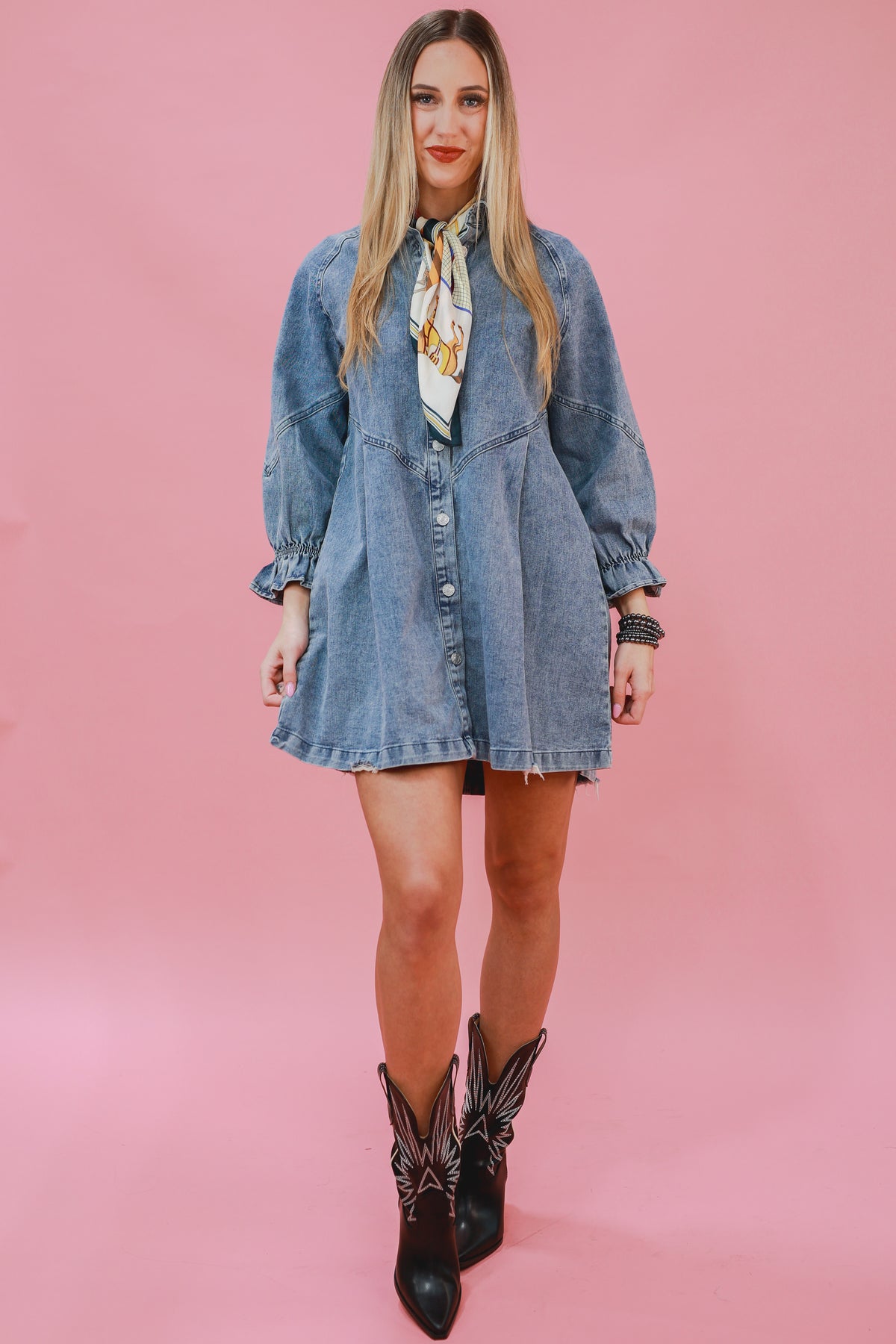 Stockyards Ready Denim Dress