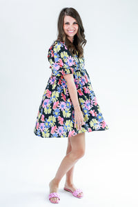 Summer Girl Floral Shift Dress In Multi