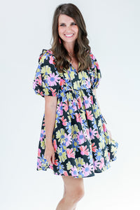 Summer Girl Floral Shift Dress In Multi