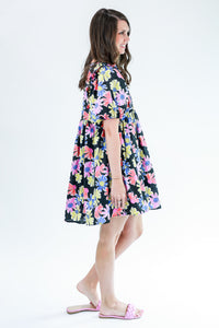 Summer Girl Floral Shift Dress In Multi