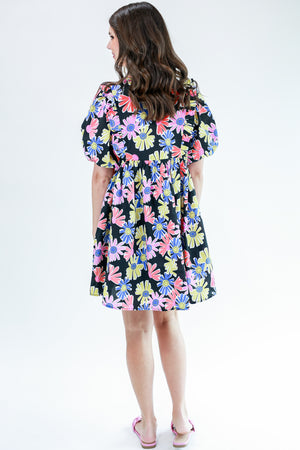 Summer Girl Floral Shift Dress In Multi