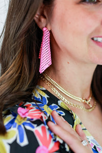 Pop Of Color Earrings In Pink