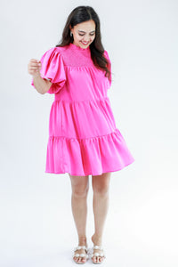 Dreamy Days Babydoll Dress In Pink