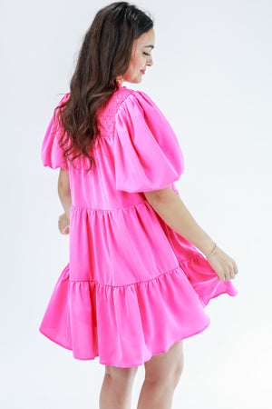 Dreamy Days Babydoll Dress In Pink