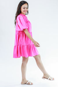 Dreamy Days Babydoll Dress In Pink