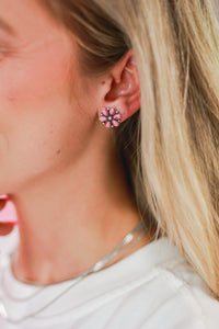 Pop Of Pink Stud Earrings