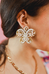 Good As Gold Butterfly Earrings