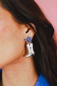 Shine On Cowboy Boot Earrings