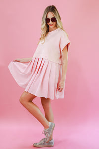 Cutie Babe Shift Dress In Blush