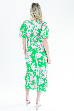 Cherry Blossoms Floral Midi Dress