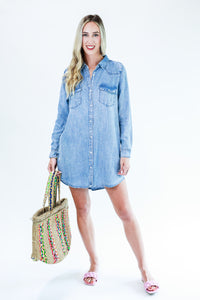 Effortless Chic Acid Wash Denim Top