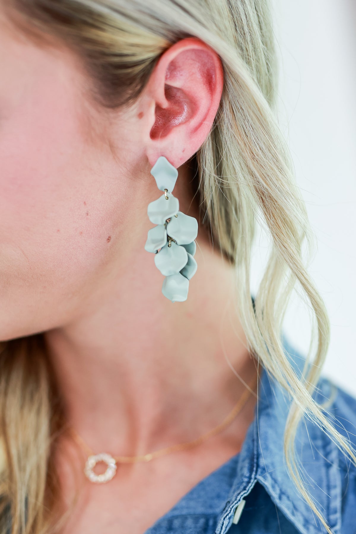 Flower Market Earrings In Grey