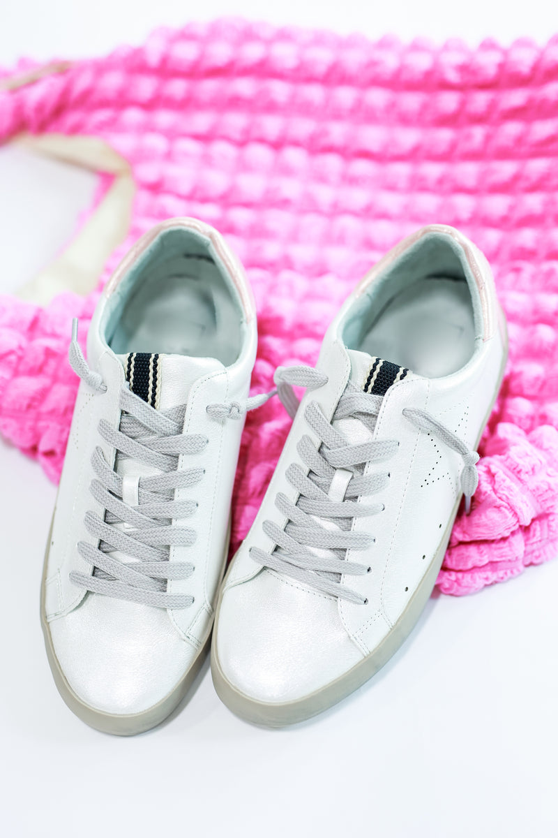 The Mia Sneaker In Pearl