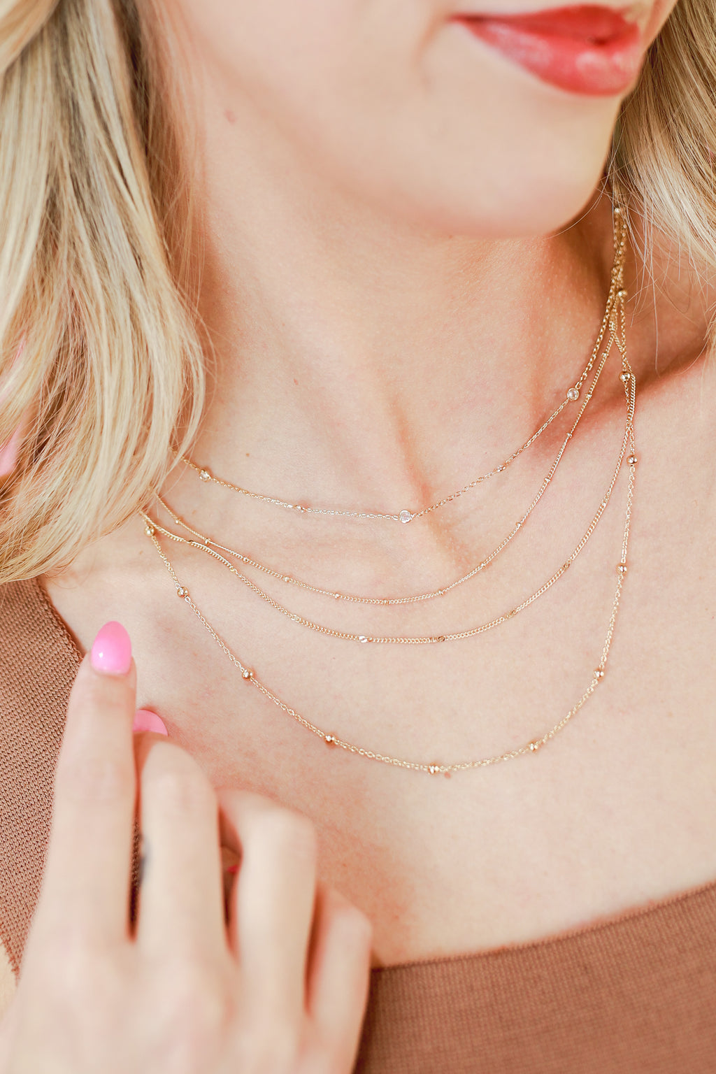 Truly Remarkable Layered Necklace In Gold