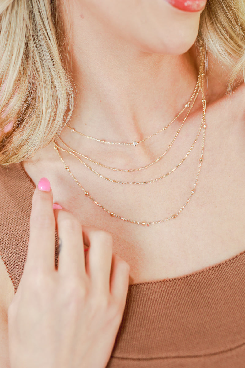 Truly Remarkable Layered Necklace In Gold