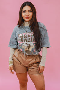 Cowgirl Wild West Tee In Denim