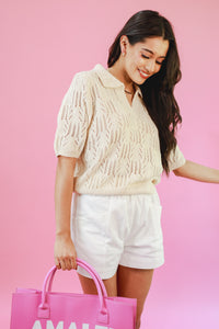 Countryside Crochet Top In Cream