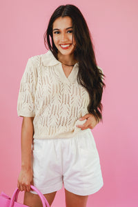 Countryside Crochet Top In Cream