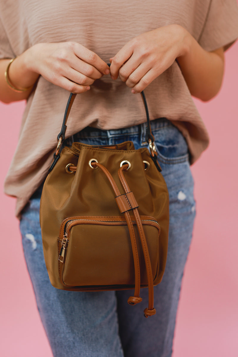 Daytime Beauty Bucket Bag In Tan