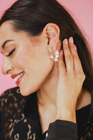 Cherry Blossom Earrings In Gold