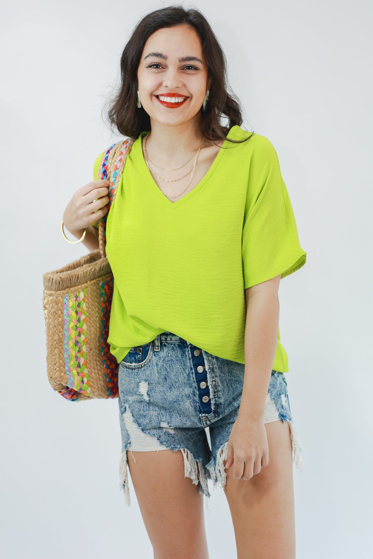 Living In Style Top In Lime