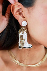 Snow Fringe Boot Earrings