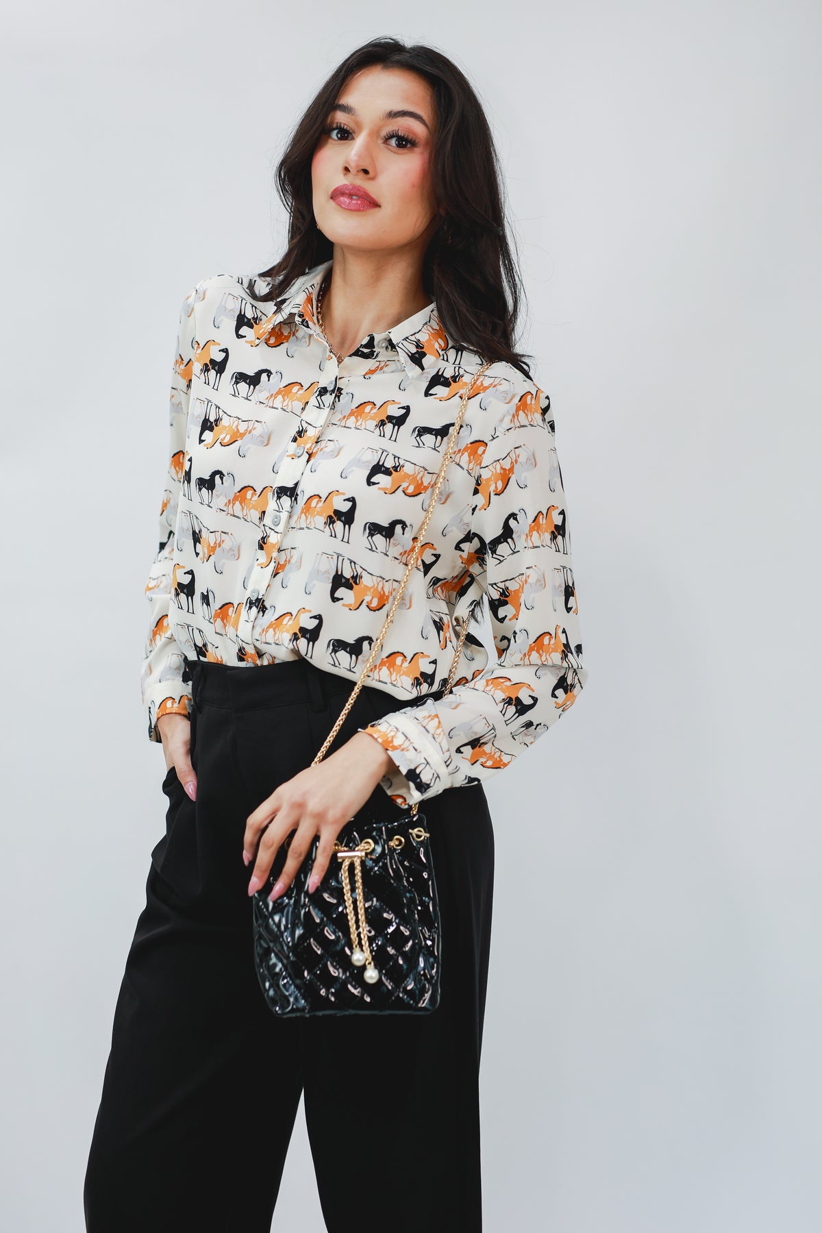 Big Sky Horse Print Shift Top