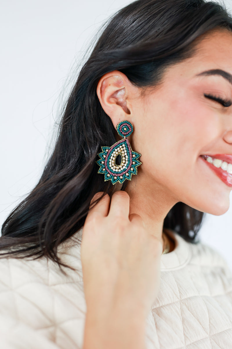 All The Fall Earrings In Hunter