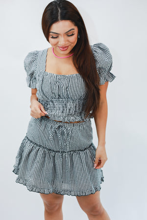 Summer Called Gingham Skirt In Black