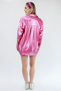 Concert Cutie Metallic Jacket In Pink