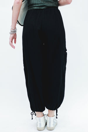 Park Stroll Gauze Jogger Pant In Black