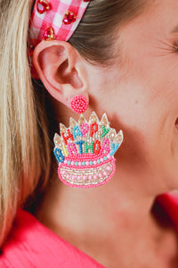 Happy Birthday Cake Earrings