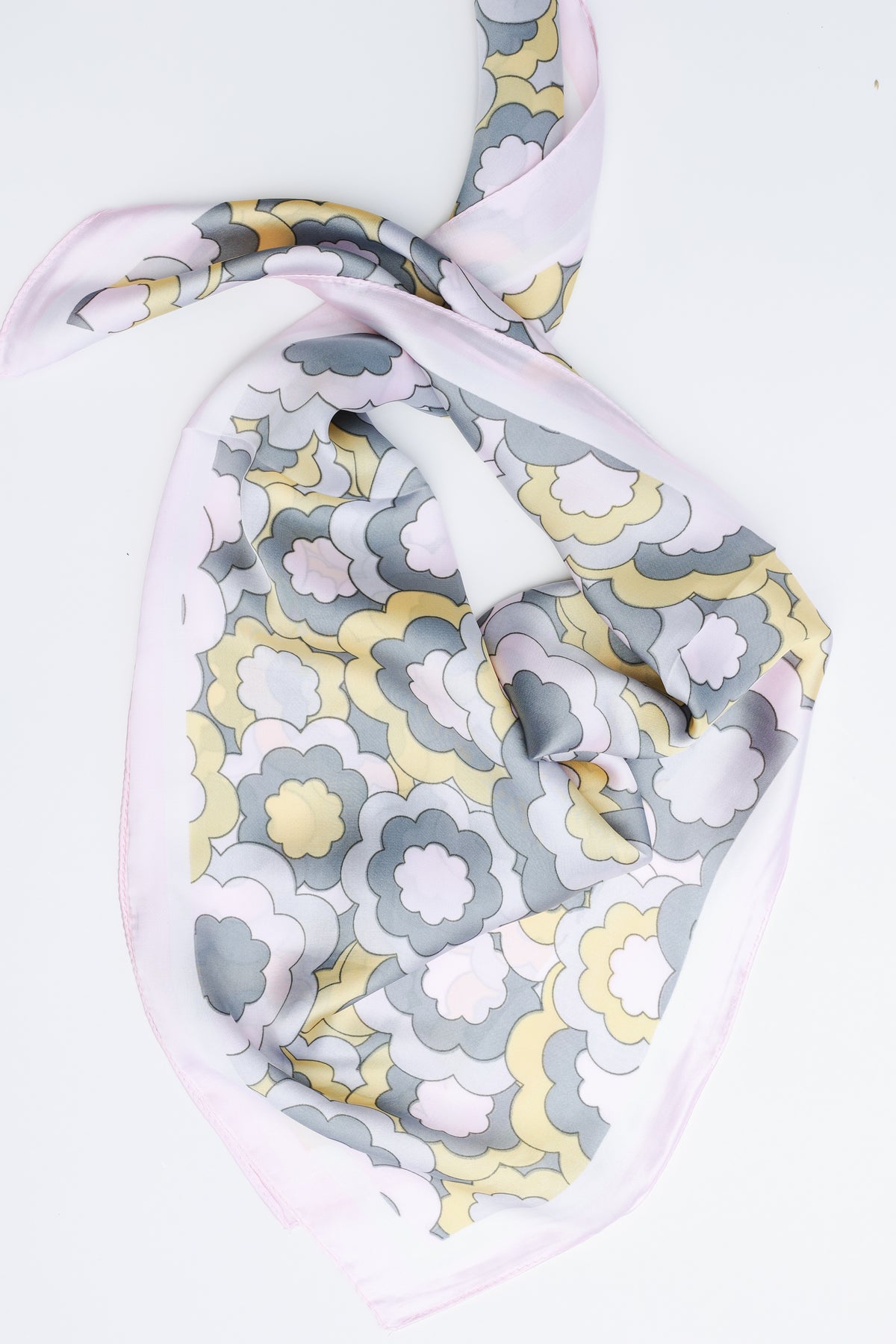 Colorful Accent Scarf In Blush