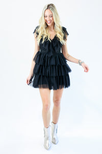 Festival Season Tulle Dress In Black