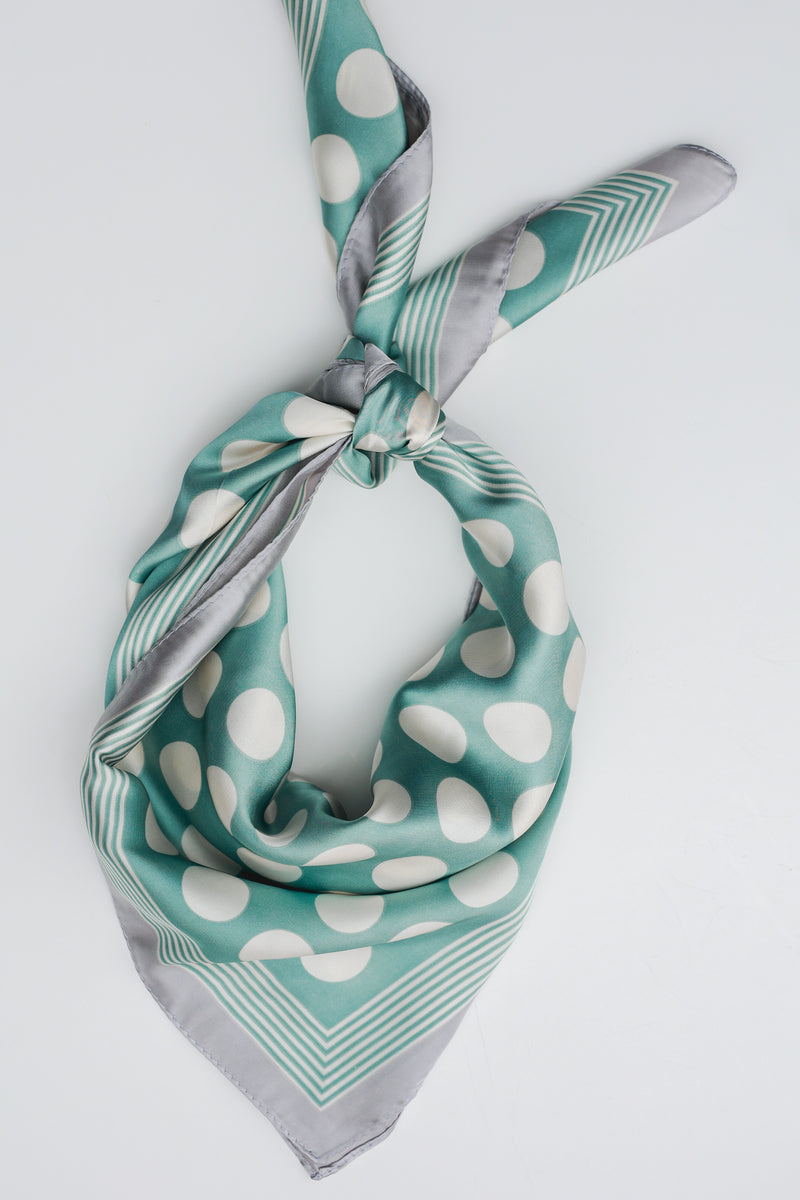 Street Style Satin Scarf In Mint