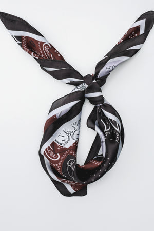 Peace And Love Scarf In Black